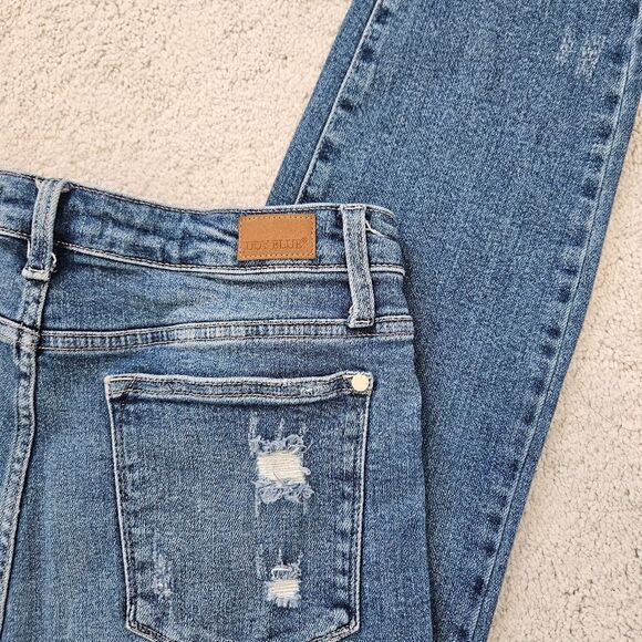 Judy Blue | Rainbow Embroidered Straight Leg High Rise Denim Jeans, Womens 30 - Picture 8 of 9